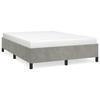 VidaXL Bed Frames Slat Base Upholstered Bed Slat Frame Double Bed Adult Bedroom Furniture Light Grey 347324