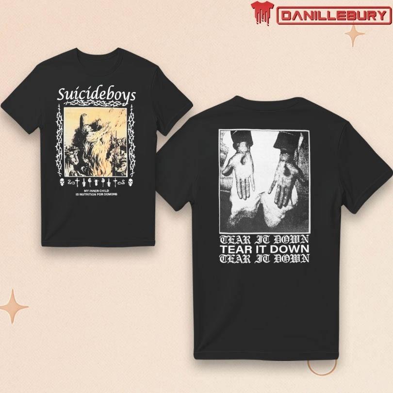 Suicideboys 2025 Grey Day Tour G59 TEAR IT DOWN Унисекс Унисекс Футболка XXXL