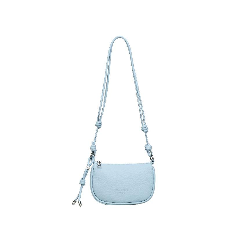 

Premium soft leather shoulder armpit bag women s new casual messenger bag women s commuter baguette bag синій