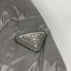 Prada 29B831 Gray Triangular Plate Collarless Light Down Jacket 38 khakiUsed