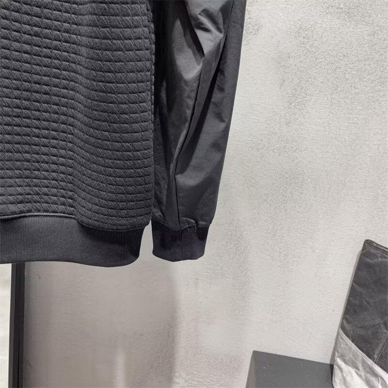 Pánská japonská retro vaflová mikina - Korejský styl, Módní ležérní volný střih, Pulovr s kulatým výstřihem