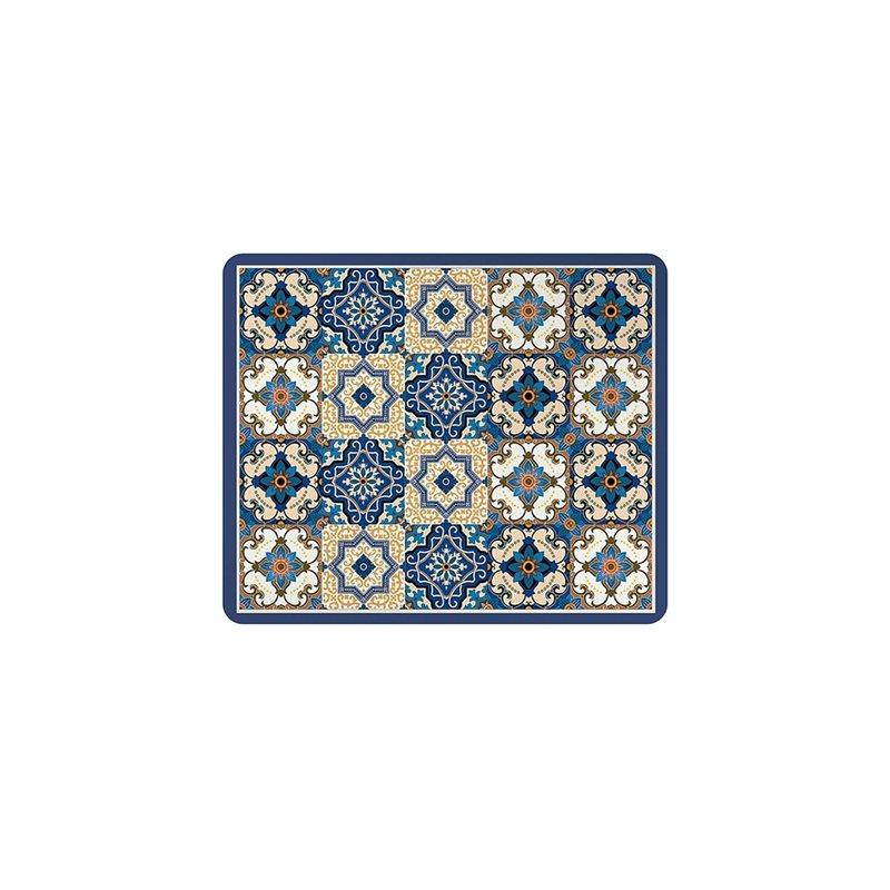 ABJI-Washing Machine Dust Cover Pad 50X60cm Checkered Pattern Printed Quick-Dry Absorbent Protective Top Mat For Washer And Drye синий 2400₽