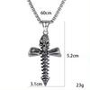 Hip Hop Schmuck Totenkopf Halskette, Titanstahl Herren Totenkopf Halskette