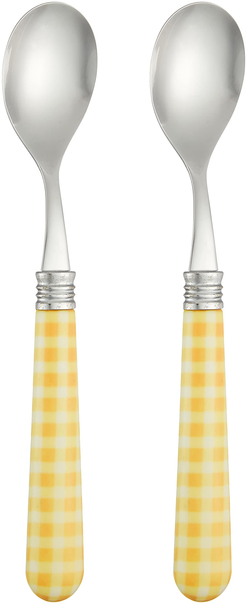 Nagao Epi Check Set of Made in Japan Teaspoon, Yellow, 2,