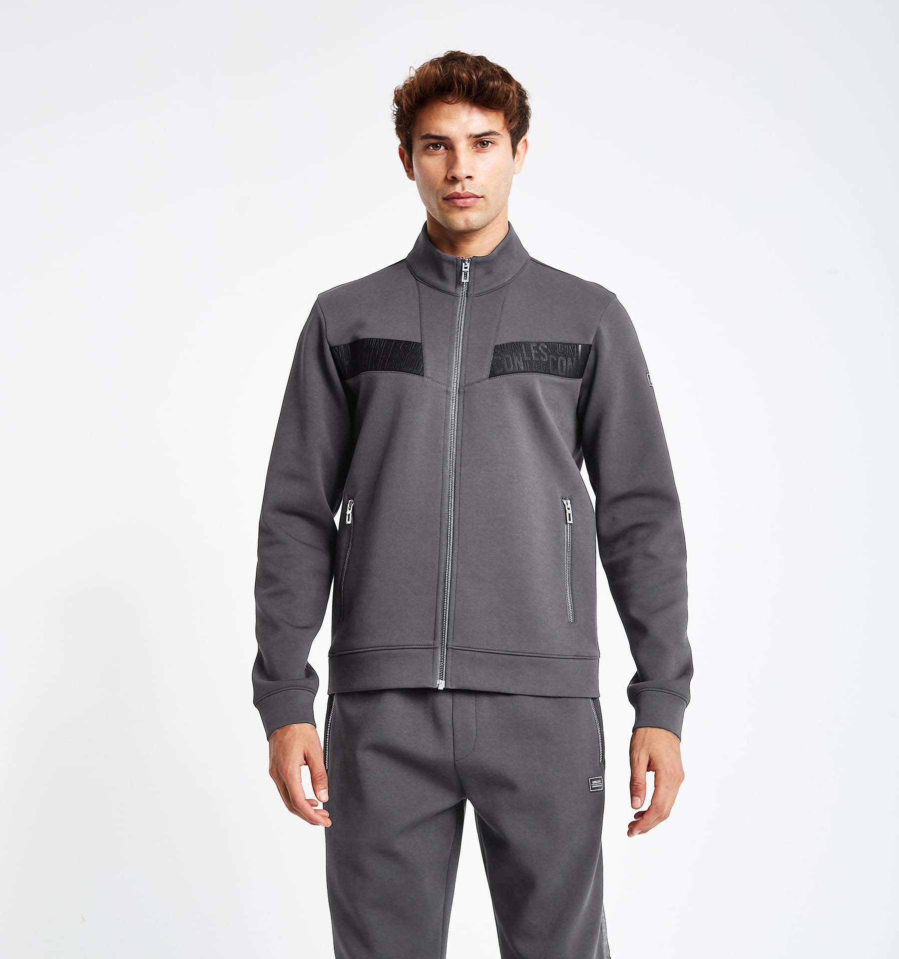 

Мужская толстовка на молнии 24N-1141 XL серый