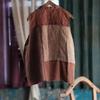 Johnature Women Vintage Coats Spring Chinese Style Patchwork Button Stand Loose Female Coats