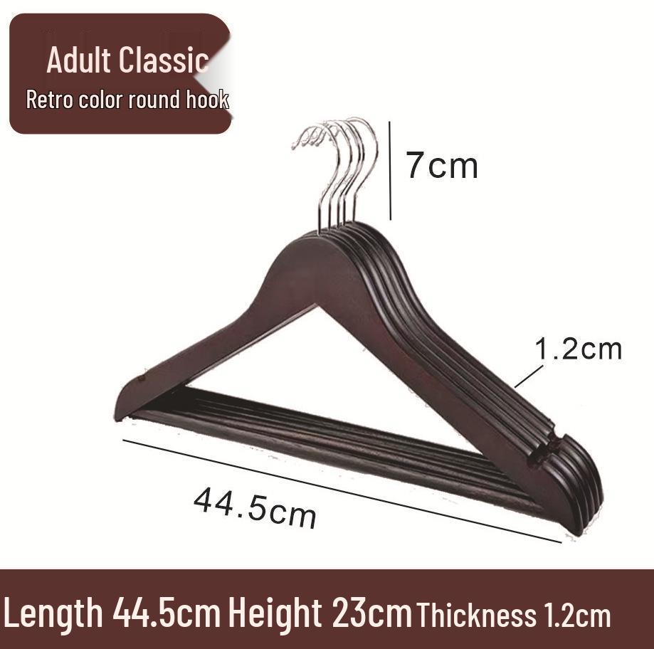 Solid Wood Clothes Hanger for Clothing Stores, Hotels, Home Storage - Suitable for Children and Adults, Simple and Practical Design