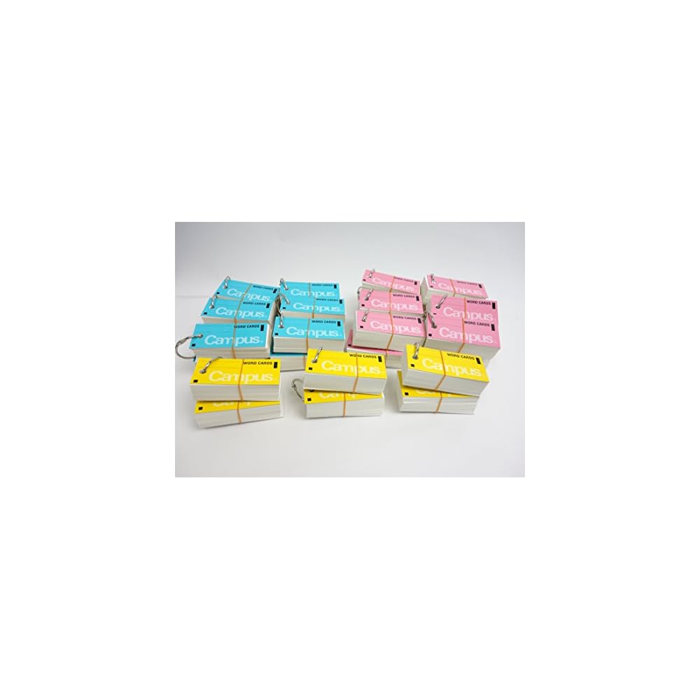 KOKUYO Vocabulary Notebooks and Flashcards, Medium Size, Assorted Set: 12 blue, 12 pink, and 6