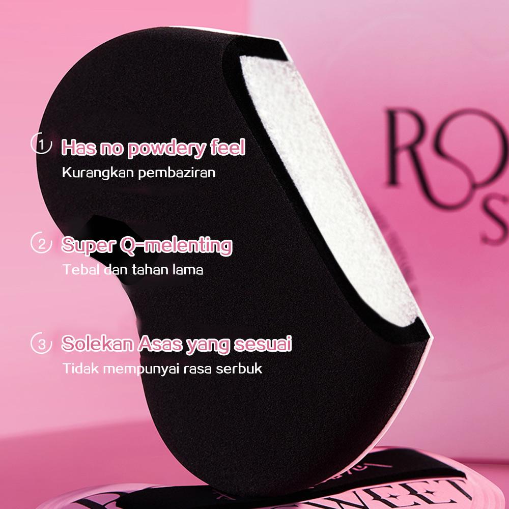 Cotton Candy Heart-shaped Pink Soft Makeup Soft Wet And Dry Dual-use Liquid Foundation Powder Puff