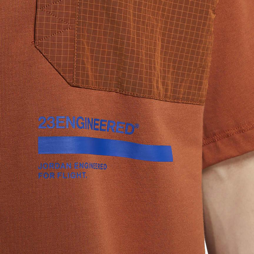 Jordan Letter Print Crew Neck Short Sleeve T-Shirt Men Tops Brown DM3216-220