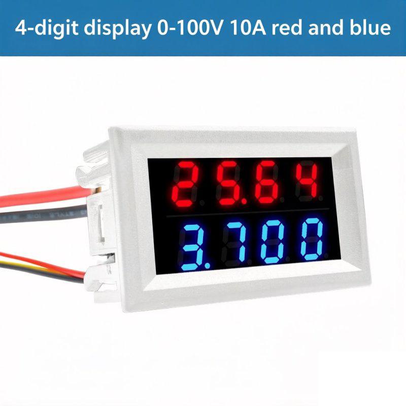 LIZAO DC 0-100V/200V Digital Voltage Current Power Meter 10A/50A/100A Dual Display Panel Meter