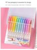 Jin Wannian 12-Color Erasable Double-Ended Fluorescent & Highlighting Pens Set