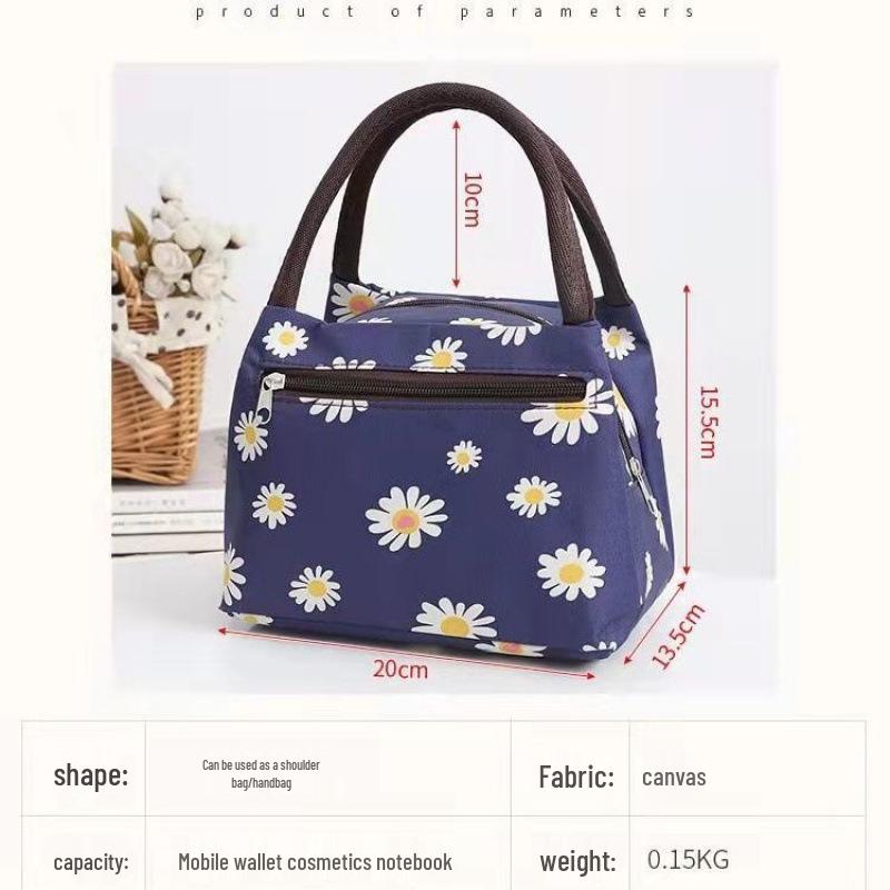 Women's Waterproof Oxford Cloth Handbag & Mummy Canvas Tote - Small Square Bag with Umbrella Pocket