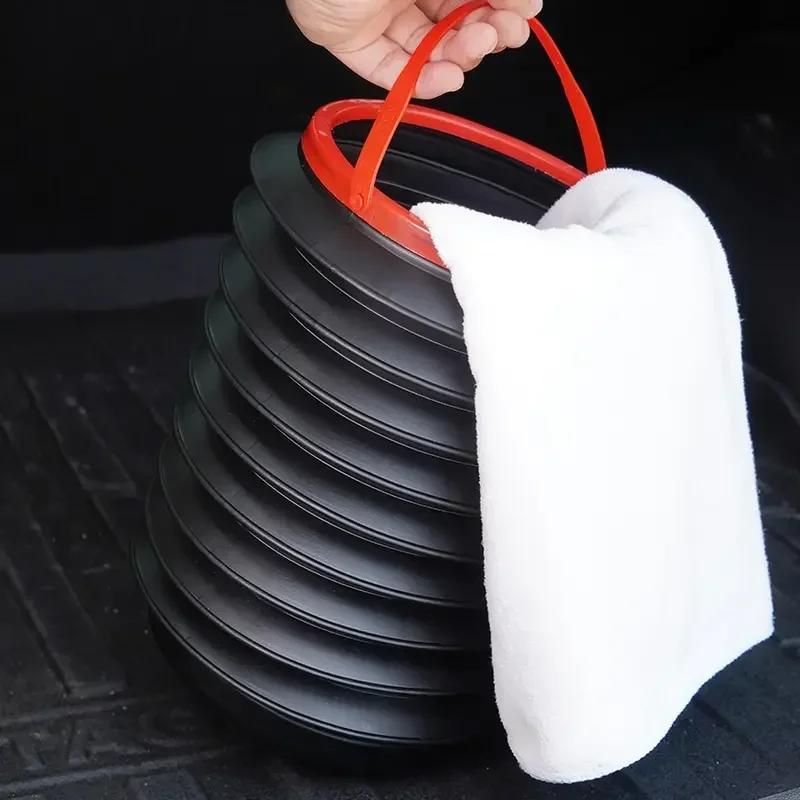 1PCS Car Trash Bin Case Storage Box Foldable Trash Can for Water Type Trash Can Auto Interior Accessories