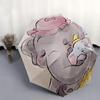 Dumbo, Timothy Q. Mouse Automatic Opening and Closing Umbrella - 8 Ribs Portable Folding Umbrella with Plastic Handle, Suitable for Leisure