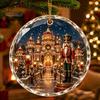 Acrylic Holiday Tree Decoration Christmas Landscape Scene Ornament for Decor, Decorative Elegant Hanging Keepsake Party And Seasonal Home Decorations