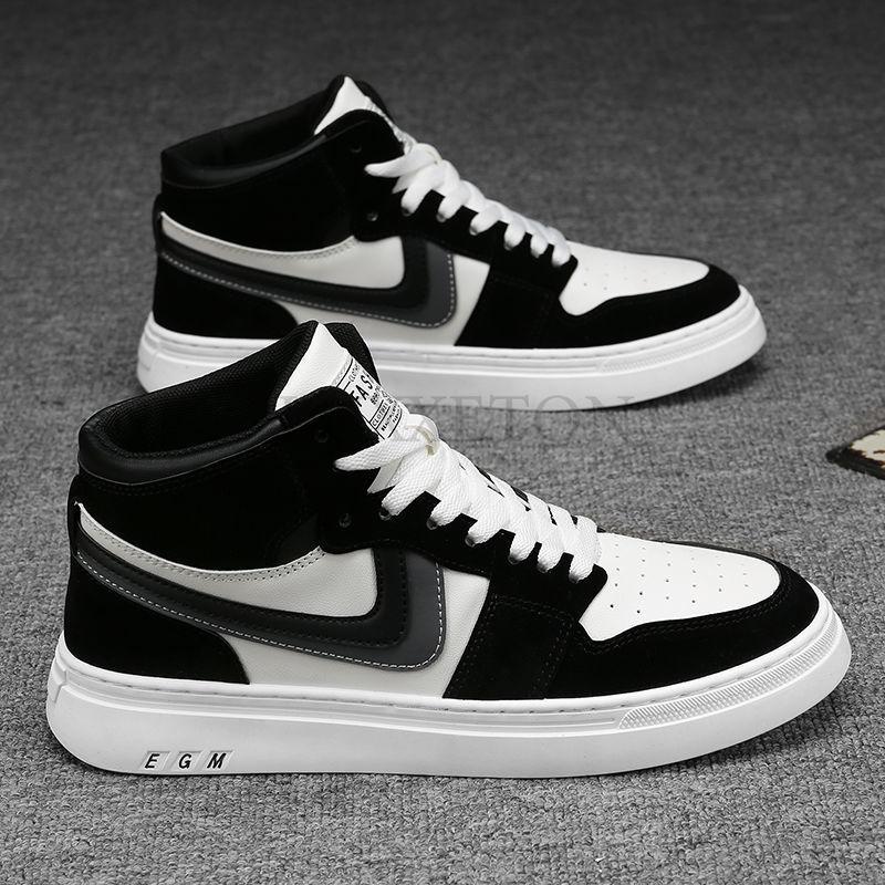 Men's Casual Shoes Skateboarding Shoes Lightweight High top Men Shoes Flat Lace-Up Sneakers Male Business Travel Tenis Masculino