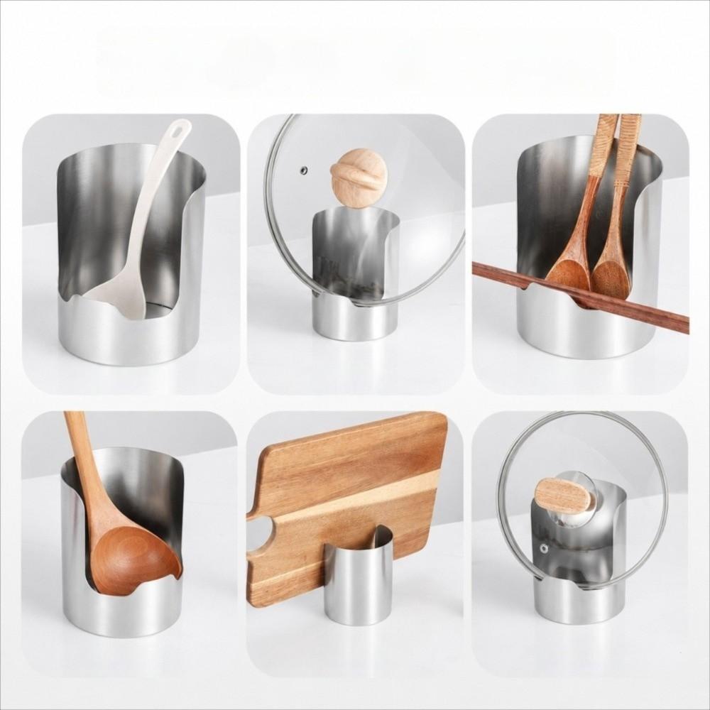 Stable Pot Lid Holder Heat-Resistant Utensil Holder Easy To Clean Spoon Holder Kitchen Organizer