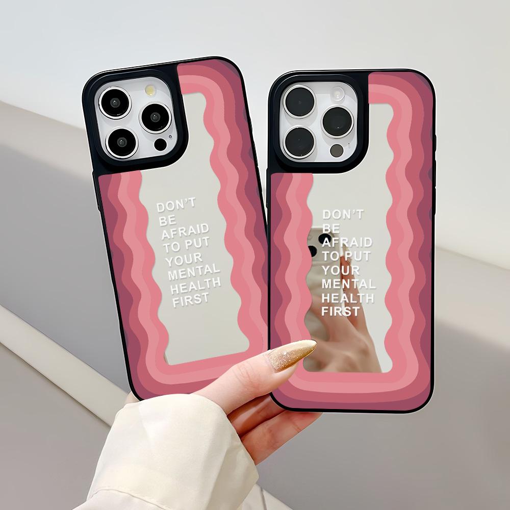 Mirror Phone Case for iPhone 15 11 13 14 for 15 16 Pro Max 12 13 16 Pro Cloud Flower and Animal Cute Style Phone Case