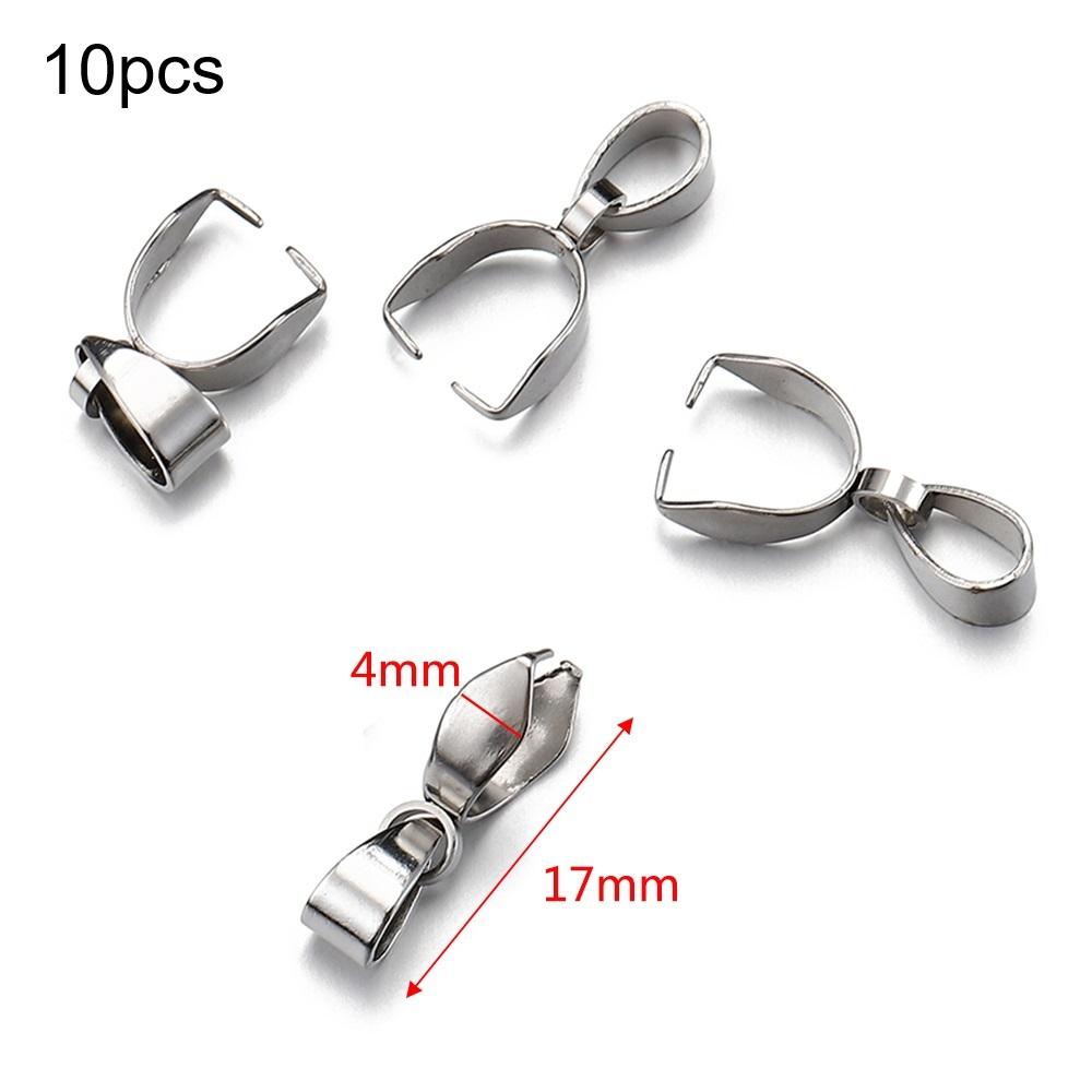 5 Stück 10 Stück Edelstahl-Anhänger-Klemmclip-Verschlusshaken für DIY-Halsketten-Schmuckherstellungsmaterial