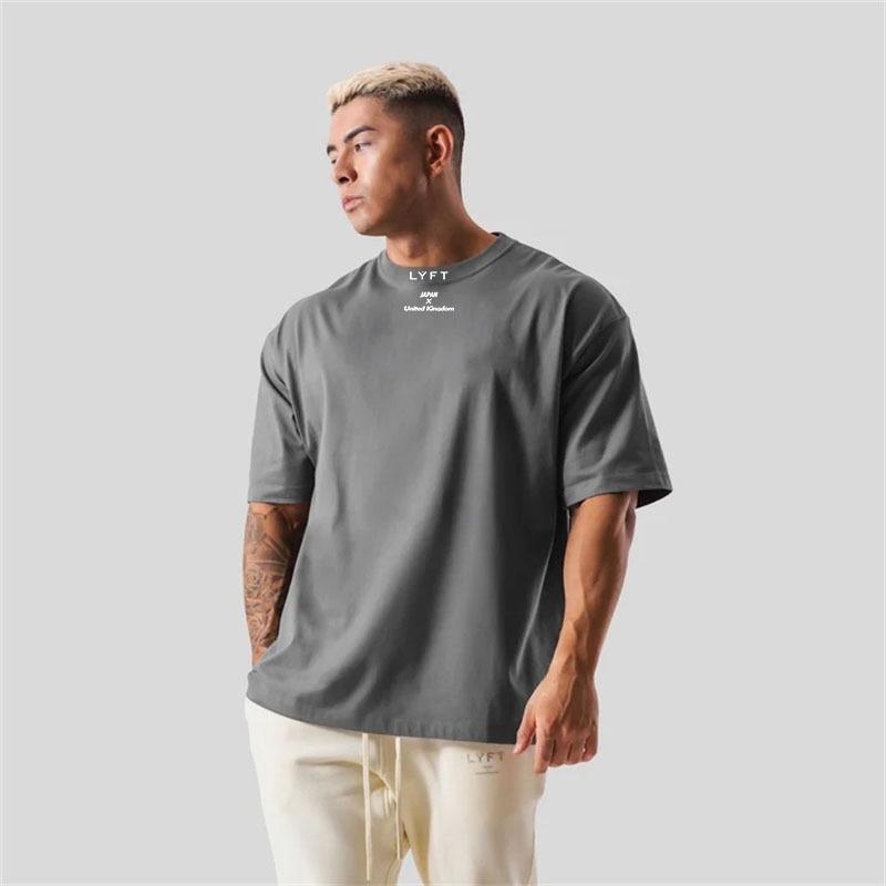 LYFT Men's Classic Logo Pure Cotton Short Sleeve T-Shirt - Ideal for Fitness, Running, and Casual Wear