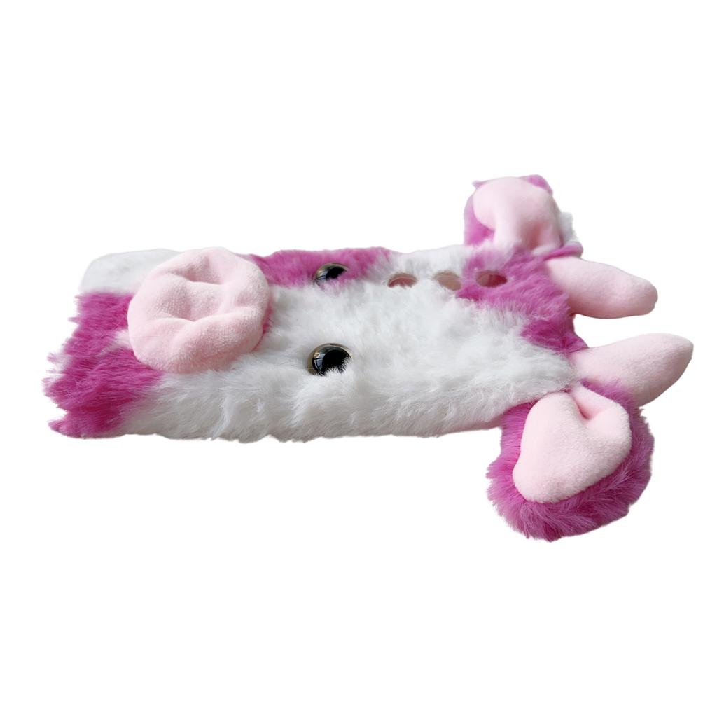 Pro Samsung Galaxy S24 Pouzdro Roztomilé Stylové Kraví Uši Huňaté Měkké TPU Pouzdro