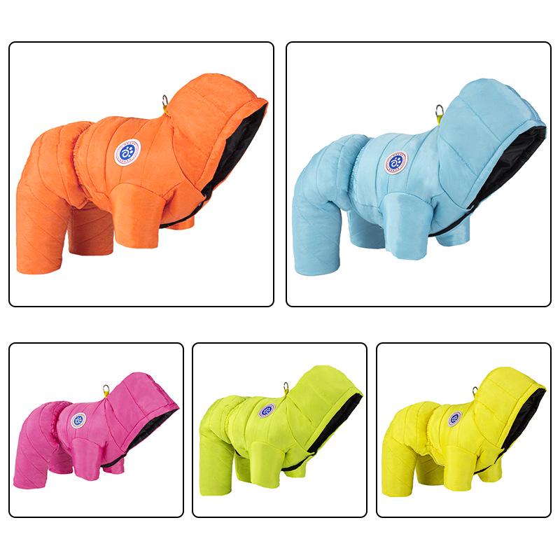Warm Waterproof Four-Legged Cotton Coat for Small Dogs - Autumn/Winter Style for Teddy, Bichon, and Pomeranian
