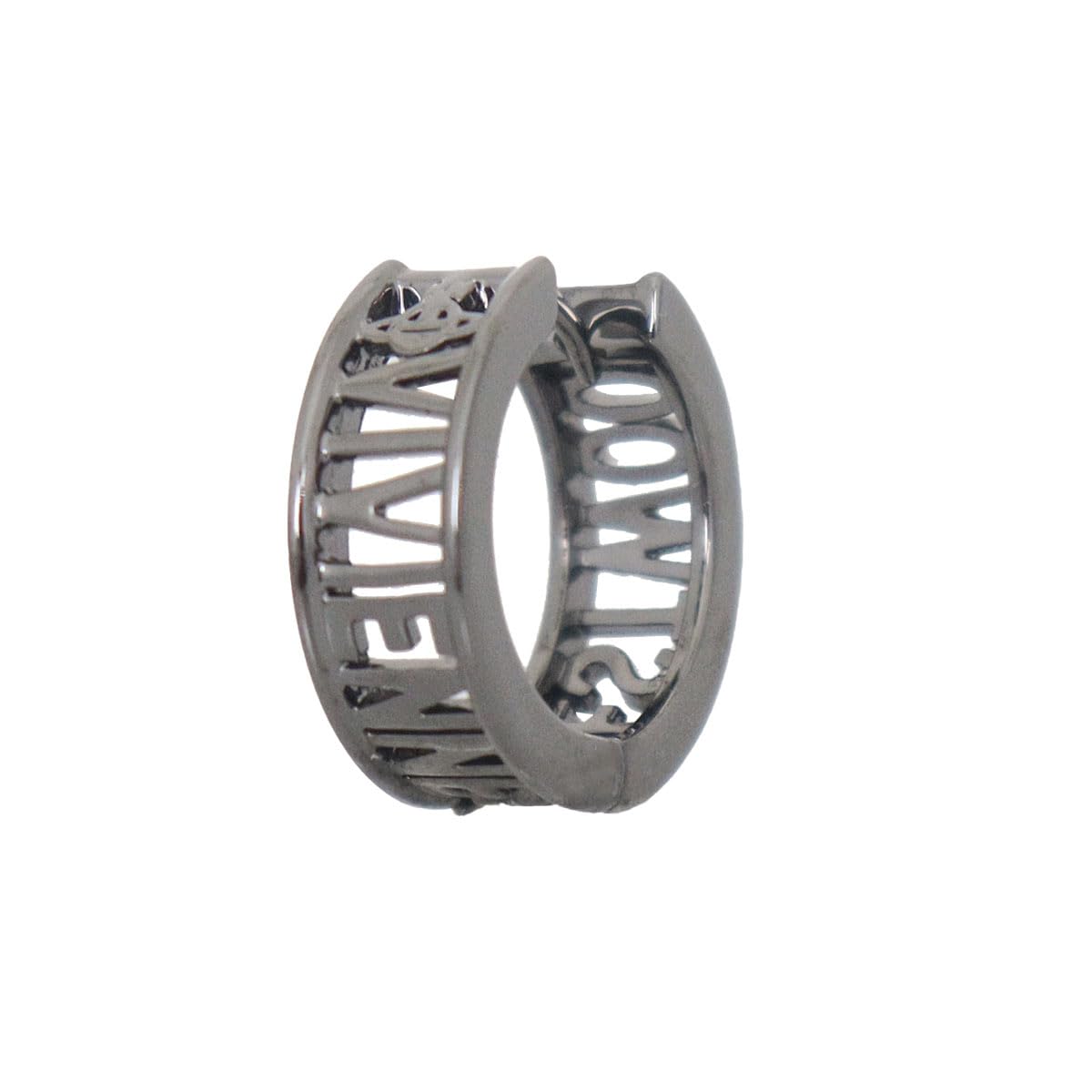 

Vivienne Westwood Accessories 62030052 Gunmetal Westminster Single Hoop Earrings for Men and Women (Earrings) [Brand] [Used]