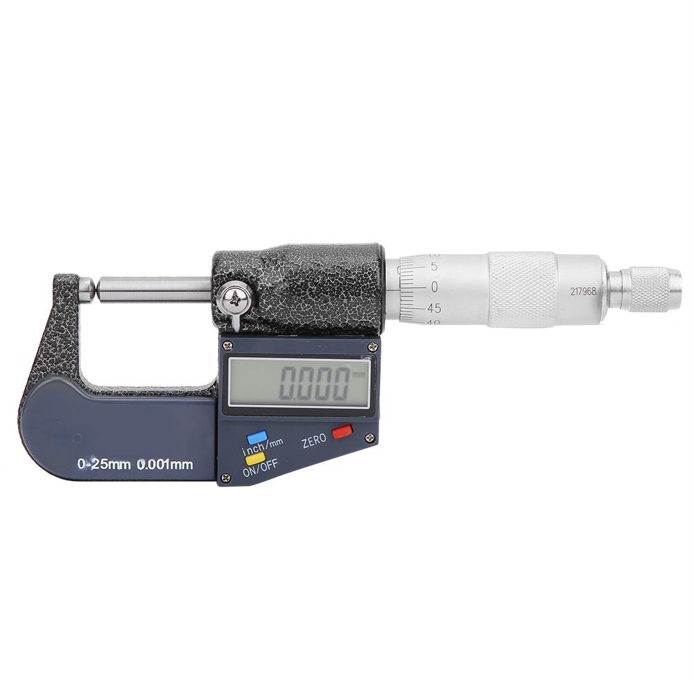 Micrometer Double Round Head Digital Stainless Steel 0?25mm Metric 0.001mm0.0005in