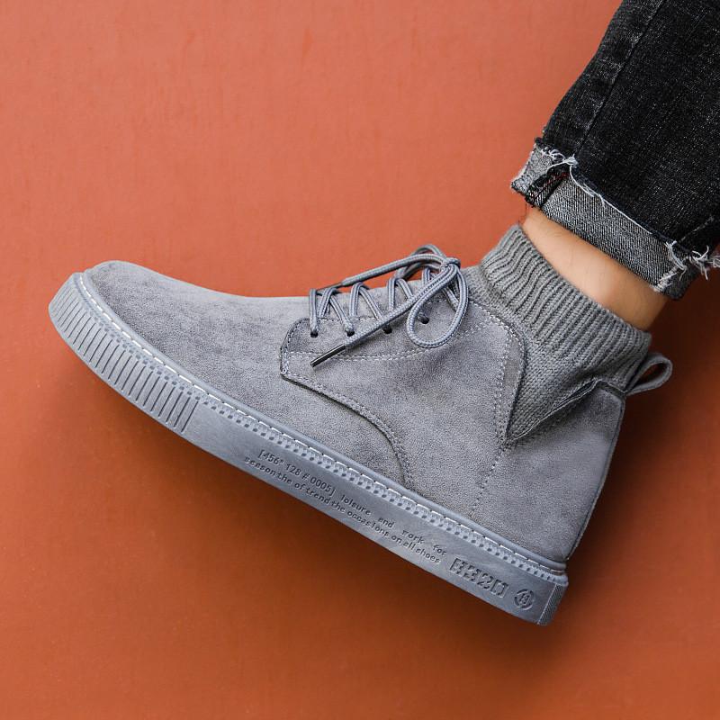 Otoño e Invierno Hombre Estilo Británico High Top Casual Shoes Moda  Zapatillas Versátiles Zapatillas Zapatos para Caminar comprar a buen precio  — entrega gratuita, reseñas reales con fotos — Joom