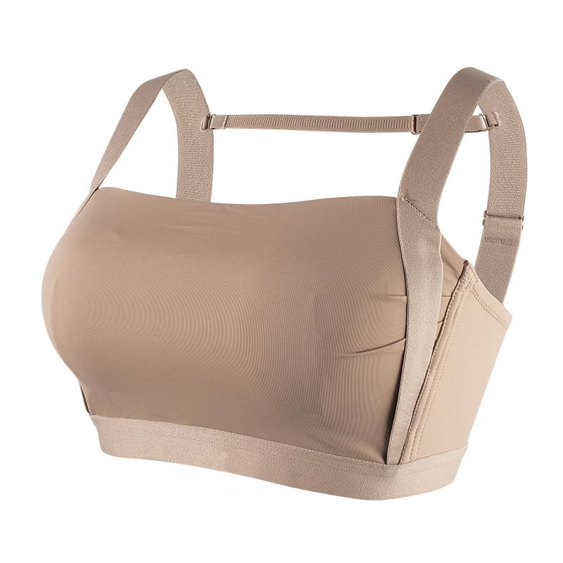 FallSweet Бюстгальтер большого размера Женский бесшовный бюстгальтер-минимайзер Удобный беспроводной бюстгальтер Женское нижнее белье M бежевый