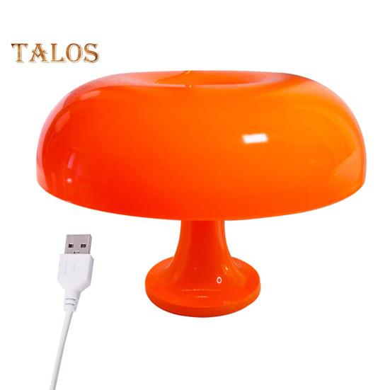 

Настольная лампа в виде гриба, светодиодная прикроватная лампа с мягким свечением, регулируемая цветовая температура, декоративная современная настольная лампа A оранжевый