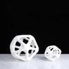Geometric Hollow Ball Ceramic Crafts Abstract Artwork Desk Decoration Sphericity Porcelain Sculpture Room Aesthetics Decor