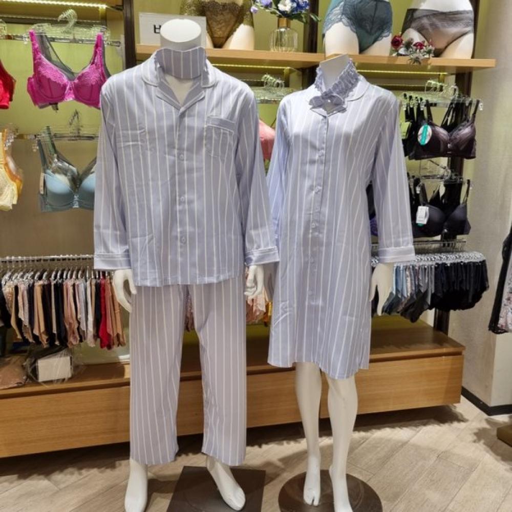 VenuS Soft Silk Fill Stripe WoMen S dreSS Men S Pajama Set Vgn4275 95/105