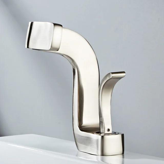 Tuqiu Bathroom Faucet Brass Gold White Bathroom Basin Faucet Cold And Hot Water Mixer Sink Tap Deck Mounted Black & Gold Tap