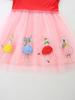 Autumn Mesh Embroidered Princess Dress for Girls - Knitted Cotton Patchwork Skirt