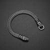 Lion head animal bracelet for men stainless steel braided chain wristband bracelet fashion hip hop jewelry