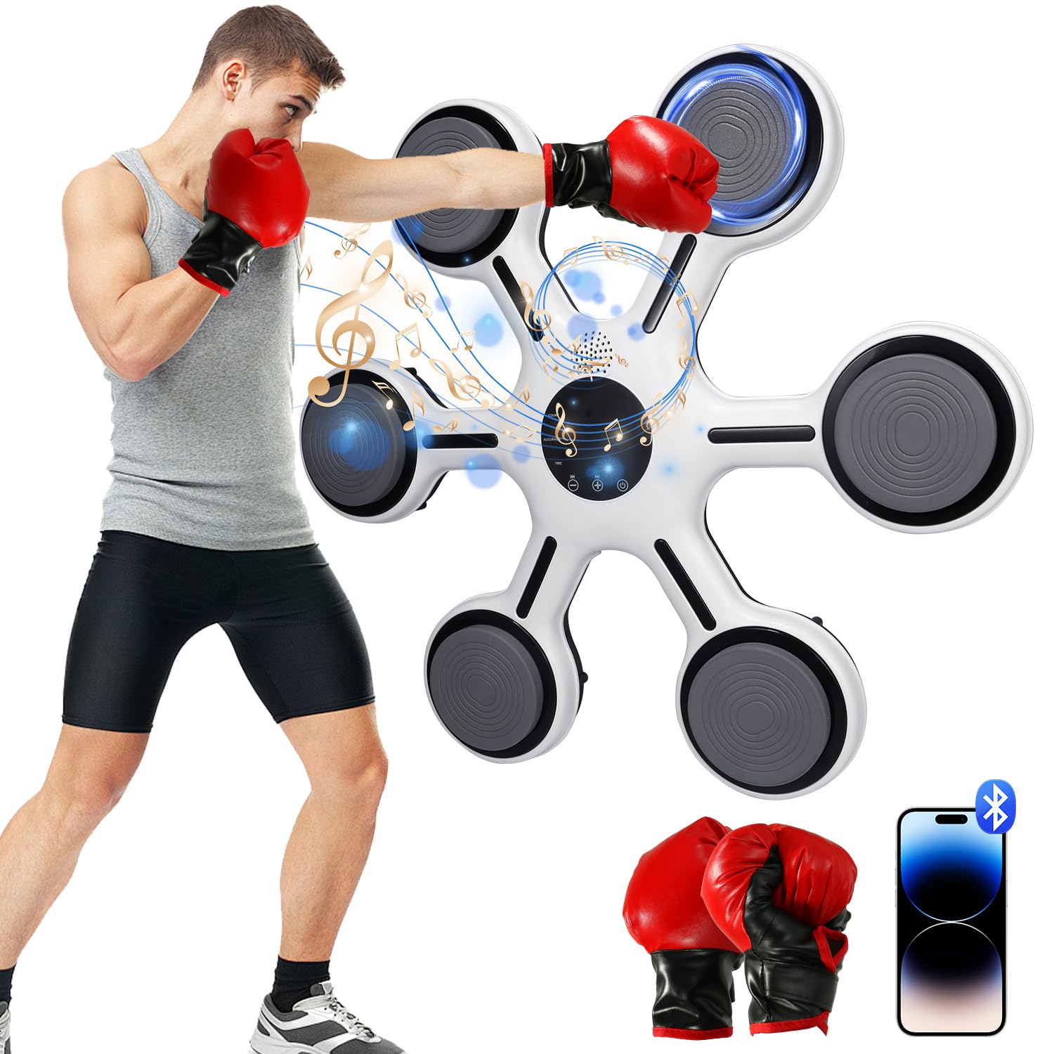 

Music Boxing Bluetooth Smart Music Boxing for Home Indoor and Dieting for Kids and Adults [2025 Model] Machine, Compatible, Machine, Wall-Mounted белый