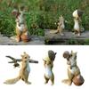 Resin Craft Squirrel Figurines Bonsai Decor Animal Statues for Fairy Garden Ornaments , with