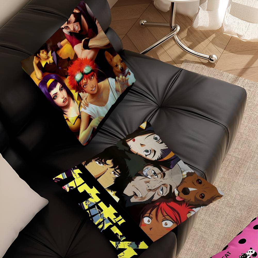 Anime C-Cowboy B-Bebop Cushion Cover Inches Farmhouse Decor Home Throw Pillow Covers For Couch Decorations