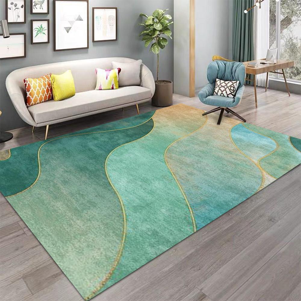 Nordic Geometric Print Carpet Rug Large Area Rug for Living Room Bedroom Decor Rug Non-Slip Washable Floor Mat
