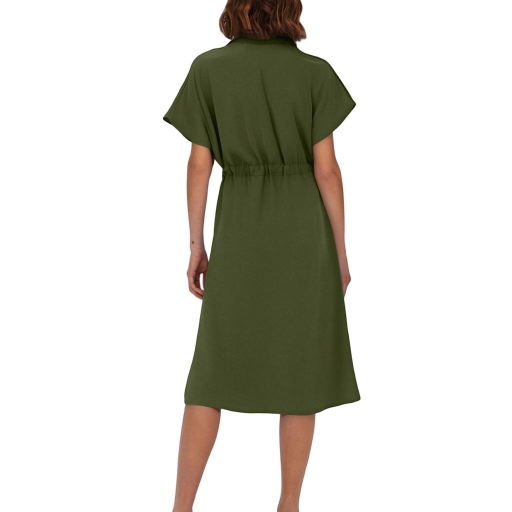 Women's Fashion Casual Cardigan Lapel Tunic Dresses