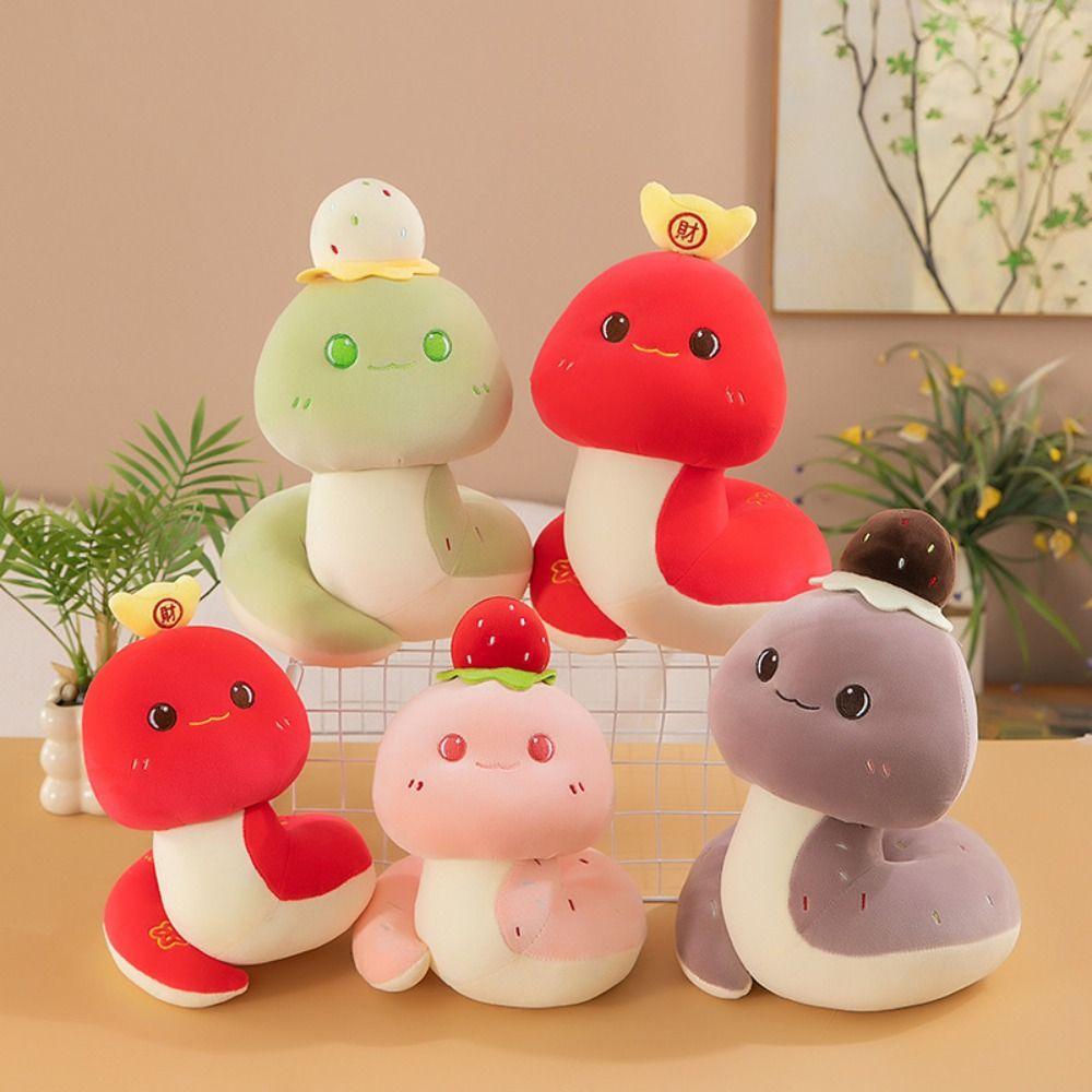 Good Luck Snake Year Plush Toy Big Eyes Lucky Snake Doll Plushies  Birthday Gifts