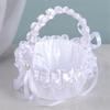 Fabric Wedding Flower Basket European Styles Petal Scattering Basket with Comfortable Grip For Flower Girls Formal Event