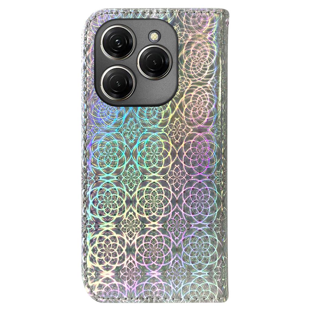 For TECNO Spark 20 Pro Phone Case Dazzling Flower Card Slots Leather Cover