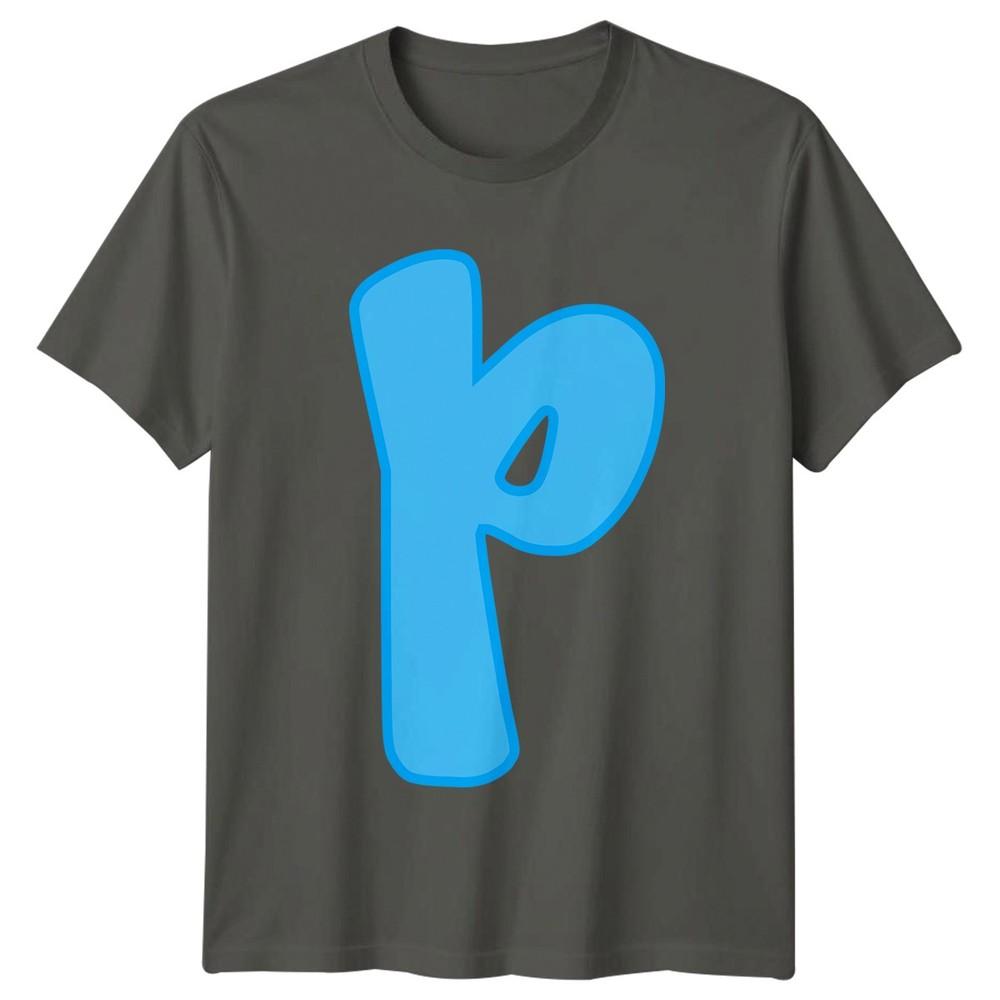 P Initial Letter Alphabets Unisexs TShirt Unisexs Tee Graphic Unisex Top S