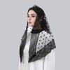 Head Gauze White Bridal Triangle Veil Black Tulle Mesh Spring Lace Scarf Headdress Polyester Polka Dot Triangle Shawl Engagement