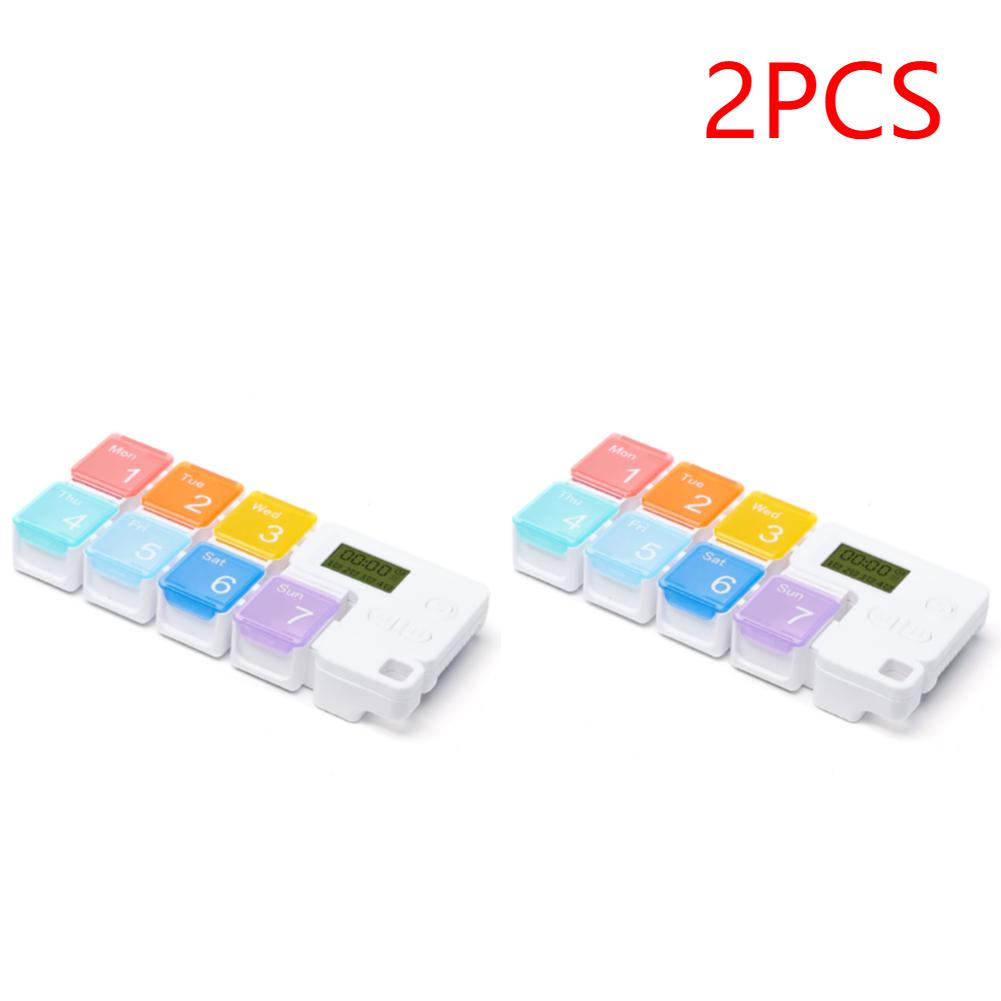 1/2/3PCS Smart Pill Organizer Box Electronic Timing Reminder Medicine Storage Case 7-Day Pill Organizer Pill Drug Container Home