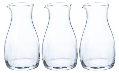 ADERIA Cold Sake Set of Made In Dishwasher Commercial with a Perfect for Serving Cold Dipping and Dashi Hand-Possible Carafes, 290ml, 3, Japan, Safe,