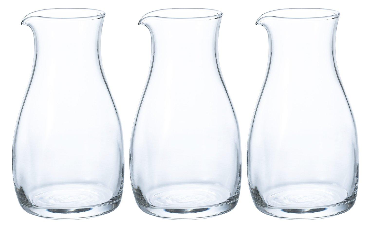 

ADERIA Tebineri Sake Carafe for Cold Sake, 290ml, Set of 3 [Tebineri/Warm Ceramic Texture] Made in Japan, Dishwasher Safe, Commercial Use, B-2204